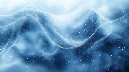 Obraz premium Abstract representation of flowing ice or water with soft textures, cool blue tones