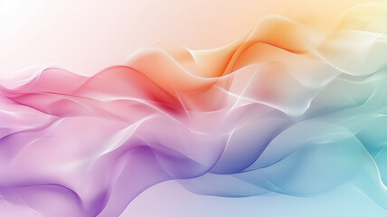 Obraz premium Colorful Abstract Waves in Pink, Orange, and Blue Gradient, Background for Powerpoint presentation, web banner design