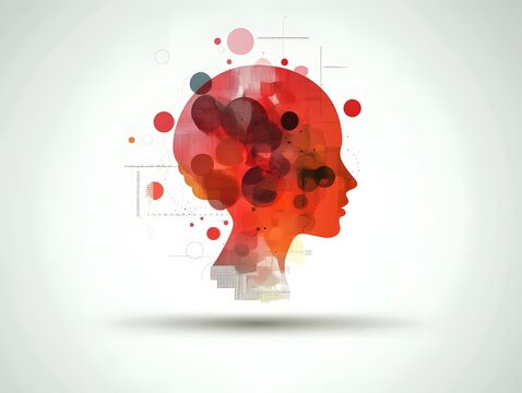 smart brain or creative mind with on white background