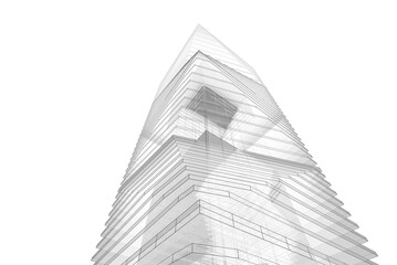 Fototapeta premium architecture building 3d rendering