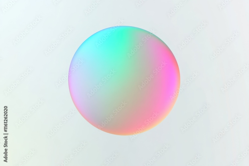 Poster a colorful bubble floating in mid-air, adding a pop of color to any scene