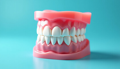 Obraz premium Detailed 3D Model of Human Teeth and Gums