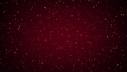 red christmas and valentines day  background with golden glitter shiny stars and bokeh lights, holiday new year background	