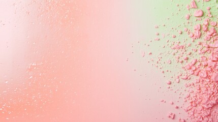 Fototapeta premium green and pink gradient background blending softly with smooth transitions of shades, creating a soothing and modern look