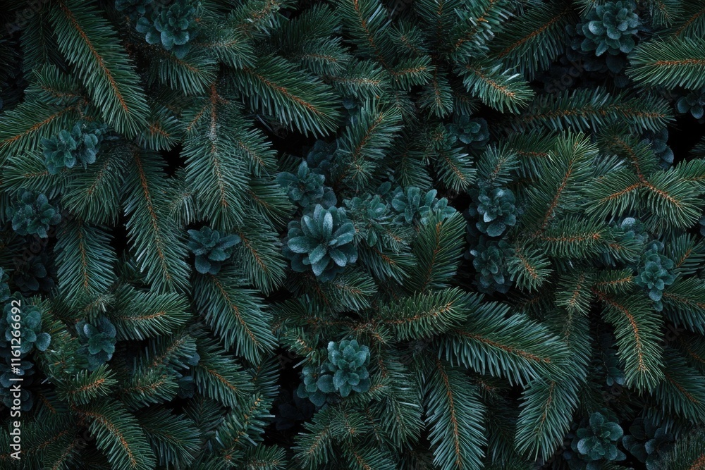 Poster a detailed shot of a pine tree's trunk and needles