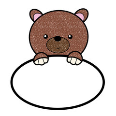 Bear cartoon character name label icon