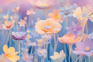 Fresh flowers growing in a natural setting