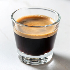 glass cup of espresso coffee transparent background