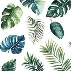 Tropical Leaf Paradise: A Vibrant Collection of Lush Greenery