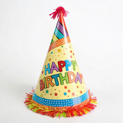 birthday party hat isolated on transparent background