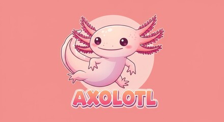 Adorable Axolotl Illustration 