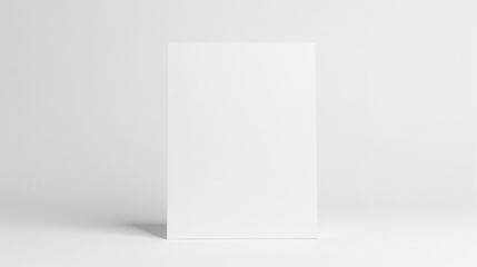 A minimalist blank white billboard stands on a clean, white background, offering ample space for design or advertisement placement