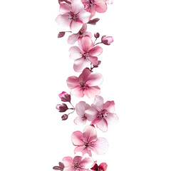 Delicate Pink Blossom Cascade: A Vertical Floral Arrangement
