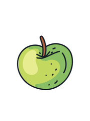 Bright and fun apple doodle design