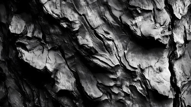 Texture bark of tembusu tembesu or ironwood tree close up in a vertical shot, highlighting natural details and rugged textures. Ebonwood. Illustration