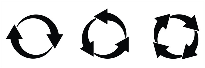 Restart icon vector set. Reload, refresh and restart icon for website design. vector illustration. EPS 10