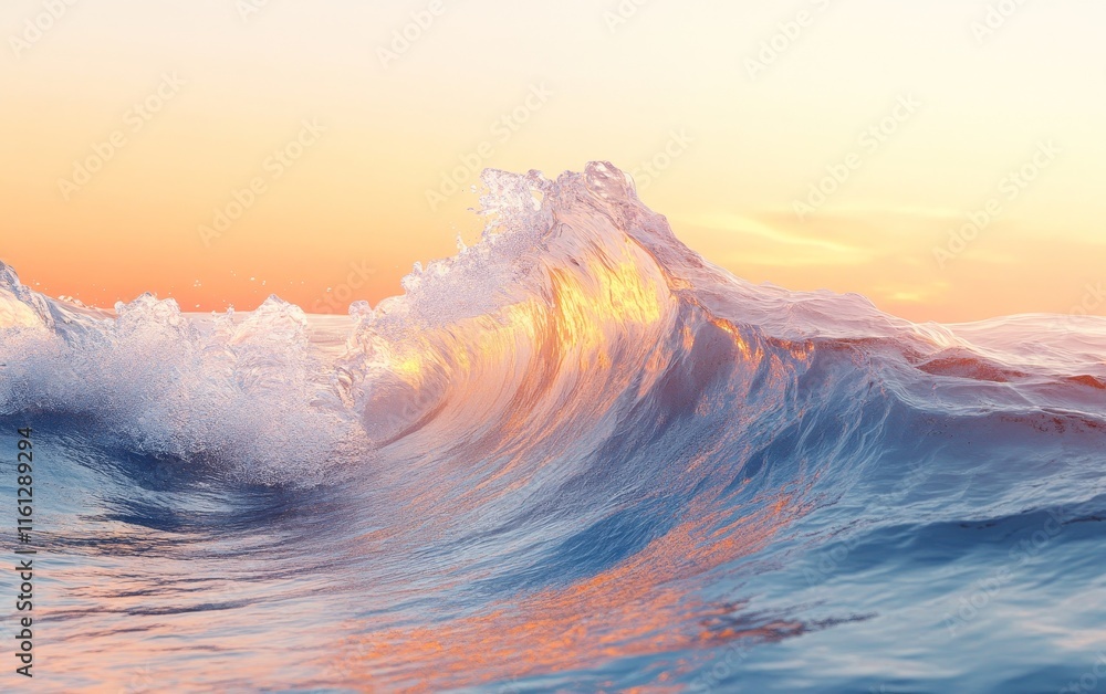 Poster waves shift through dynamic surreal digital visuals., generative ai