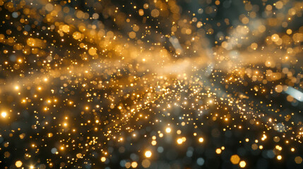 Obraz premium A display of intertwined, glowing paths of light, glowing in vibrant gold and white tones.