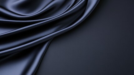 Fototapeta premium Luxurious Close Up of Rich Blue Silk Fabric Highlighting Its Smooth Texture and Vibrant Color in an Elegant and Sophisticated Fashion Context