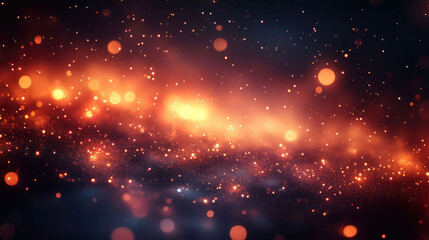 Fototapeta premium Orange bokeh patterned background wallpaper