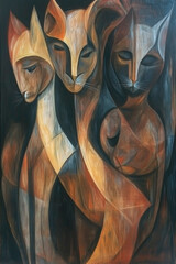 Creative painting, poster in modern design
