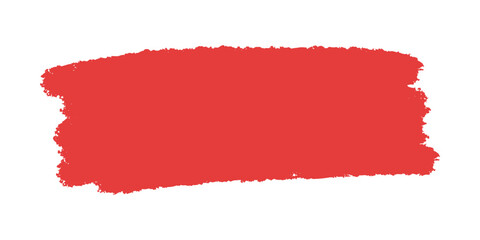 ラフな太い手書きの赤い線 - ブラシで描いたラインのシンプルなデザイン素材