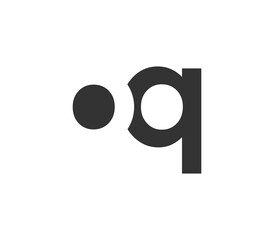 OQ creative geometric initial based modern and minimal logo. Letter o q trendy fonts.