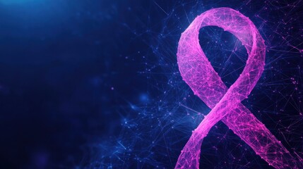 Awareness campaign for breast cancer global outreach digital graphic abstract background inspirational concept