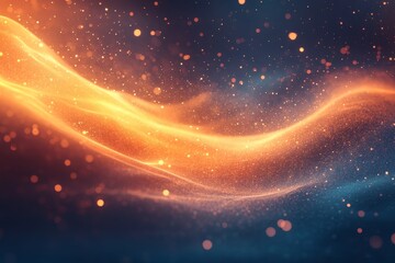 Obraz premium dust trails glow softly in surreal luminous gradients., Generative AI