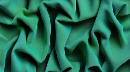 Fototapeta premium Black dark teal jade emerald sea aventurine green abstract background. Silk satin fabric. Glitter shimmer. Color gradient. Line stripe wave shadow. Drapery curtain. Luxury elegant subtle.