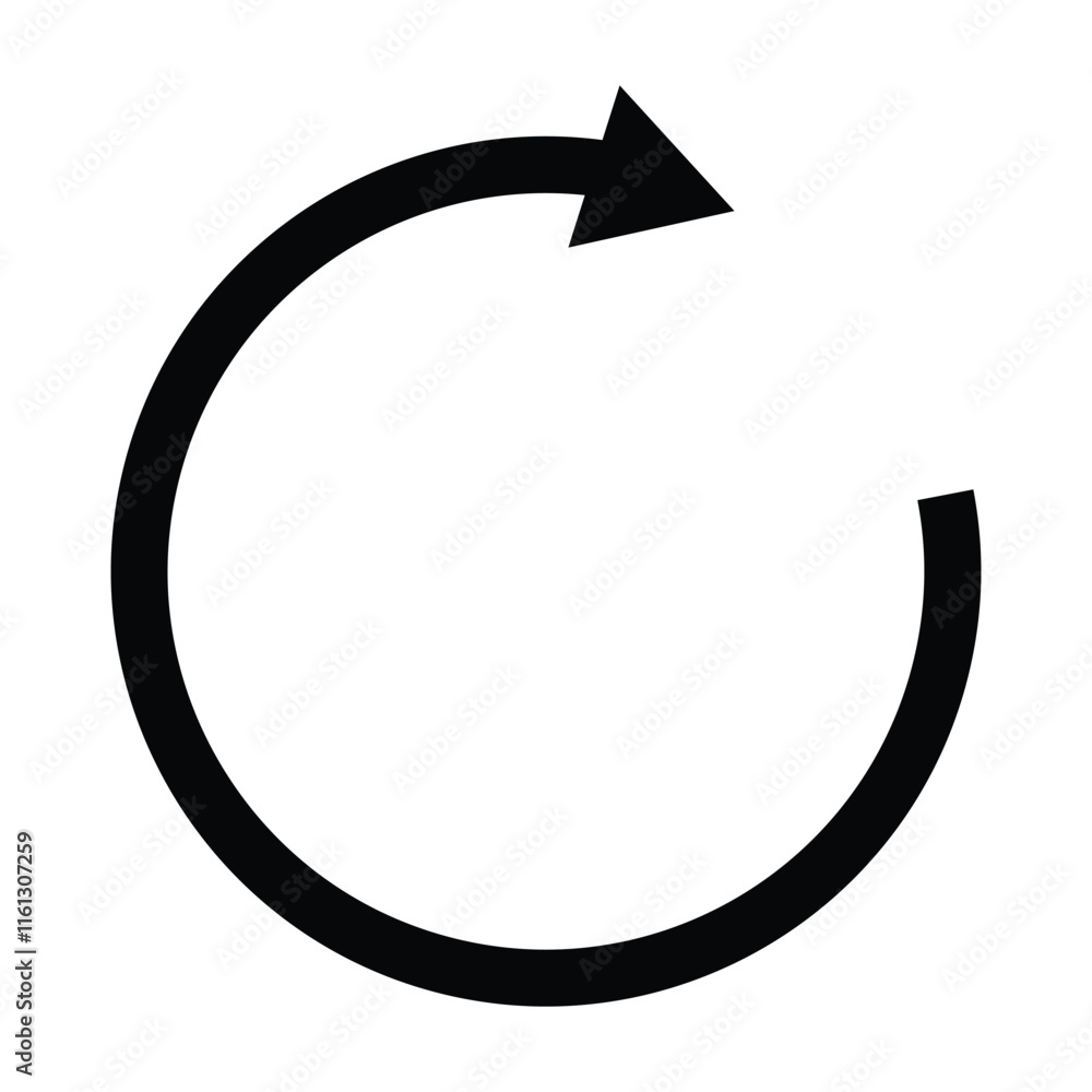 Poster circle arrow. circular refresh arrow icon. vector illustration of circular refresh icon.