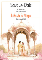 Modern Wedding Invitation card design