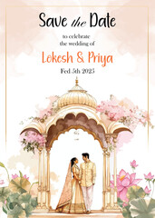 Modern Wedding Invitation card design