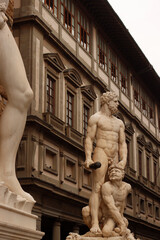 Sculpture in the old town of Florence, Italy