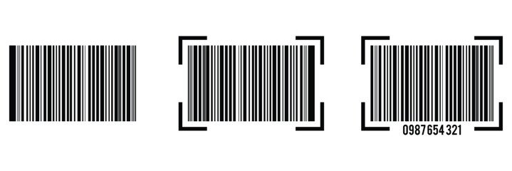 Abstract Barcode Icon in Vector. Digital Barcode Icon with Clean Lines. Modern Vector Barcode Icon Perfect for Product Labeling and Inventory Design.