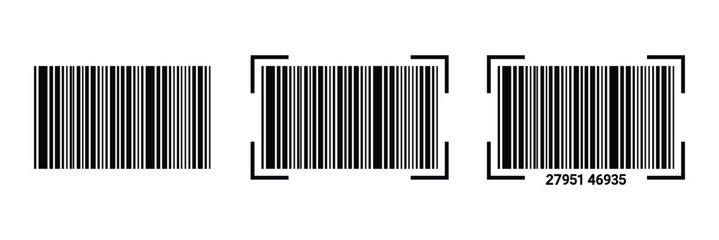 Bar code icon. Barcode vector icon illustration isolated on white background.