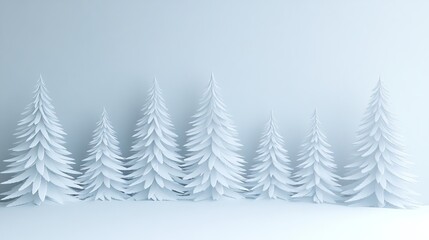 Obraz premium Negative space Christmas trees