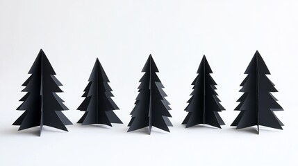 Obraz premium Negative space Christmas trees