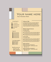Elegant Two-Column Resume Template for Job Applications