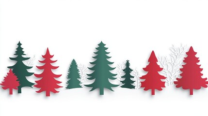 Obraz premium Negative space Christmas trees