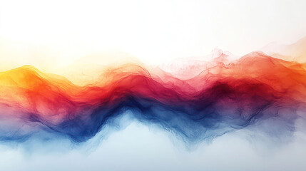 Fototapeta premium Soft gradient blue orange colors transitions white background