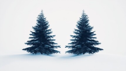 Negative space Christmas trees