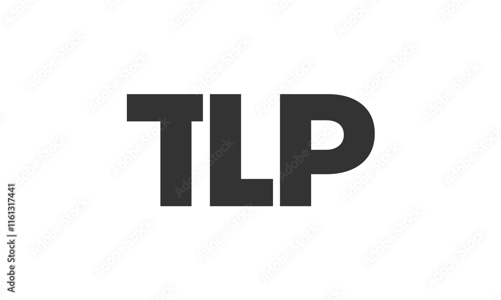 Poster tlp logo design template with strong and modern bold text. initial based vector logotype featuring s