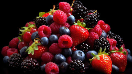 Stacked Berries A Delightful Treat Background