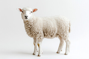 Fototapeta premium Sheep White Background