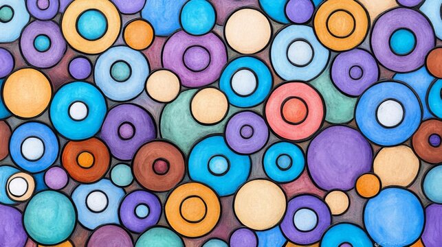 Artistic Transition in Colorful Circular Forms