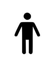  Black and white man standing in the middle icon