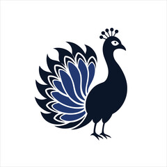 Elegant Peacock Vector Illustration for Creative Designs