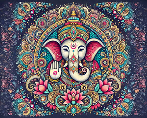 Intricate Ganesha Mandala Art