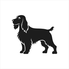 Minimalist Cocker Spaniel Vector Design in Silhouette Style